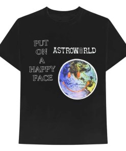 ASTROWORLD HAPPY FACE SHIRT - BLACK